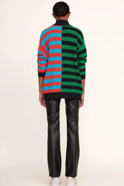 STAUD - HAMPTON SWEATER CABANA STRIPE MULTI