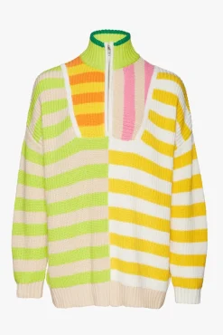 STAUD - HAMPTON SWEATER CAPRI STRIPE MULTI