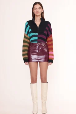 STAUD - HAMPTON SWEATER MOSAIC STRIPE