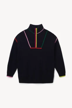STAUD - HAMPTON SWEATER NAVY MULTI