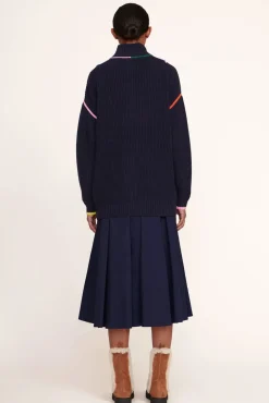 STAUD - HAMPTON SWEATER NAVY MULTI