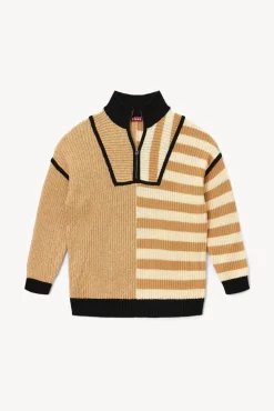 STAUD - HAMPTON SWEATER SAHARA STRIPE
