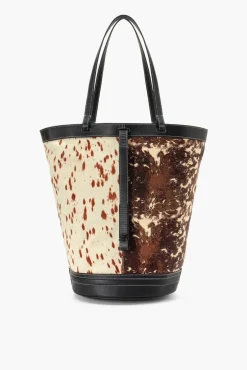 STAUD - HENRI BUCKET TOTE MIXED HAIRCALF