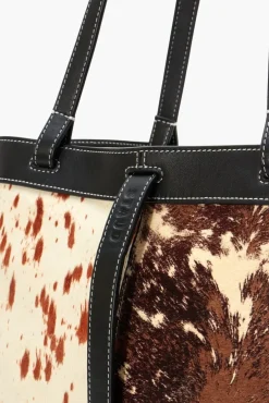 STAUD - HENRI BUCKET TOTE MIXED HAIRCALF