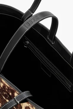 STAUD - HENRI BUCKET TOTE MIXED HAIRCALF