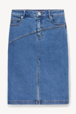 STAUD - HUDSON SKIRT MEDIUM WASH