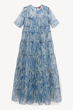 STAUD Occasion Dresses- HYACINTH DRESS SKY WILDFLOWERS