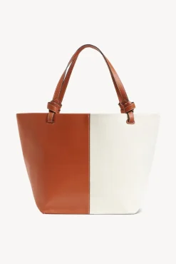 STAUD - IDA CANVAS TOTE BAG CREAM TAN