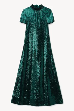 STAUD - ILANA DRESS EMERALD