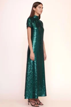 STAUD - ILANA DRESS EMERALD