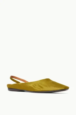 STAUD - JANINE MULE SATIN OLIVE