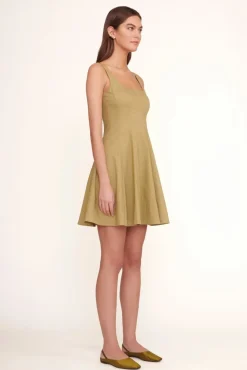STAUD - JANINE MULE SATIN OLIVE