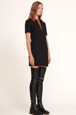 STAUD - JAY DRESS WHISKEY BLACK