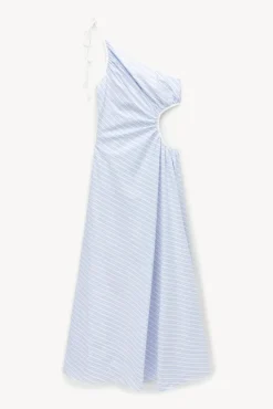 STAUD - JAYLA DRESS MIST STRIPE/WHITE MIST STRIPE/WHITE