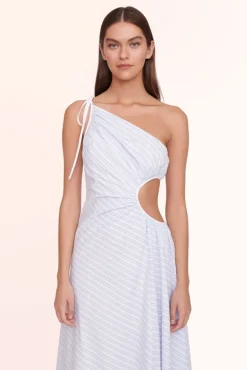 STAUD - JAYLA DRESS MIST STRIPE/WHITE MIST STRIPE/WHITE