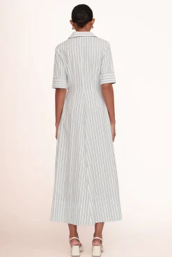 STAUD - JOAN MAXI DRESS MOSS STRIPE