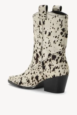 STAUD - JUNE BOOT BLACK WHITE HAIRCALF