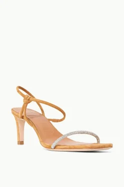 STAUD - LAUREL CRYSTAL HEEL SUEDE RHINESTONE CASHEW