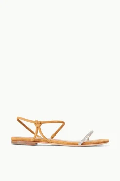 STAUD - LAUREL CRYSTAL SANDAL SUEDE RHINESTONE CASHEW