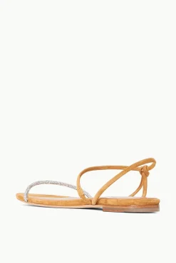STAUD - LAUREL CRYSTAL SANDAL SUEDE RHINESTONE CASHEW