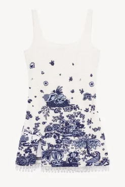 STAUD - LE SABLE DRESS BLUE TOILE