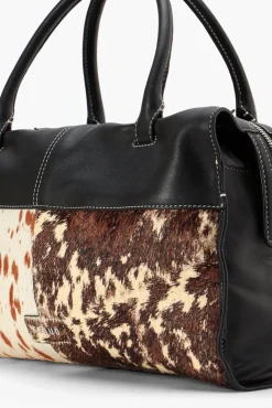 STAUD - LEO SATCHEL MIXED HAIRCALF