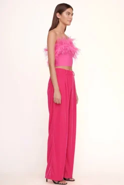 STAUD - LUISA PANT SHOCKING PINK