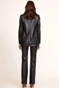 STAUD - MADDEN BLAZER BLACK BLACK VEGAN LEATHER