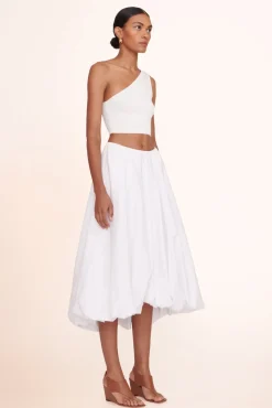 STAUD - MARIPOSA SKIRT WHITE
