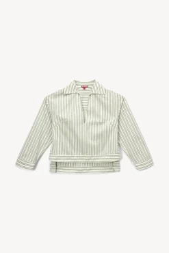 STAUD - MARLENE TOP MOSS STRIPE