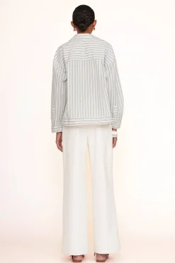 STAUD - MARLENE TOP MOSS STRIPE