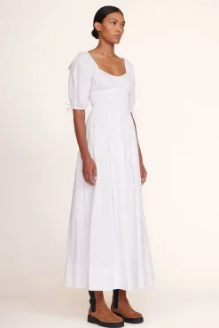 STAUD - MAXI FAYE DRESS WHITE