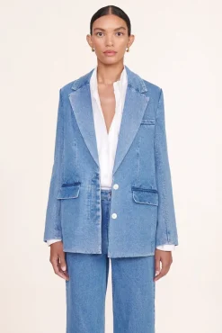 STAUD - MAXWELL BLAZER MEDIUM WASH