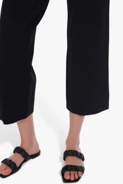 STAUD - MAYA RUCHED SANDAL BLACK