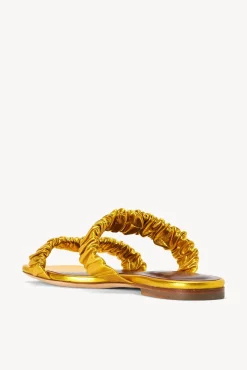 STAUD - MAYA RUCHED SANDAL GOLD