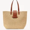 STAUD - MERCATO RAFFIA TOTE NATURAL TAN