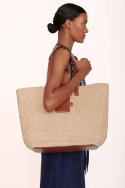 STAUD - MERCATO RAFFIA TOTE NATURAL TAN