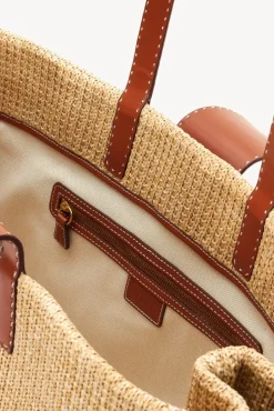 STAUD - MERCATO RAFFIA TOTE NATURAL TAN