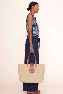 STAUD - MERCATO RAFFIA TOTE NATURAL TAN
