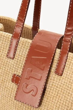 STAUD - MERCATO RAFFIA TOTE NATURAL TAN