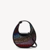STAUD - MICRO MOON CRYSTAL BAG RAINBOW BLACK