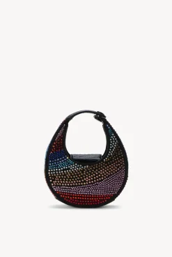 STAUD - MICRO MOON CRYSTAL BAG RAINBOW BLACK