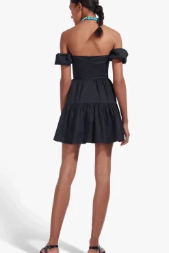 STAUD - MINI ELIO DRESS BLACK