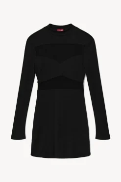 STAUD - MINI FALCON DRESS BLACK