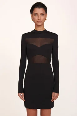 STAUD - MINI FALCON DRESS BLACK