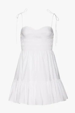 STAUD - MINI LANDRY DRESS WHITE