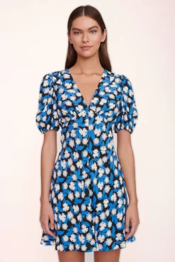 STAUD - MINI MILLA DRESS WHITE ACID FLORAL
