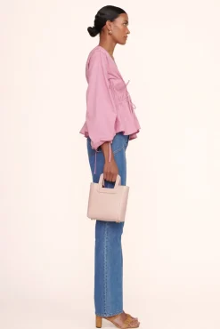 STAUD - MINI SHIRLEY LEATHER BAG BLUSH