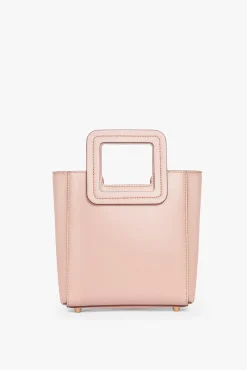 STAUD - MINI SHIRLEY LEATHER BAG BLUSH