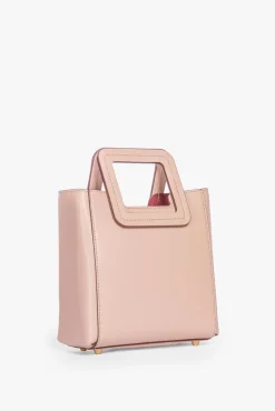 STAUD - MINI SHIRLEY LEATHER BAG BLUSH